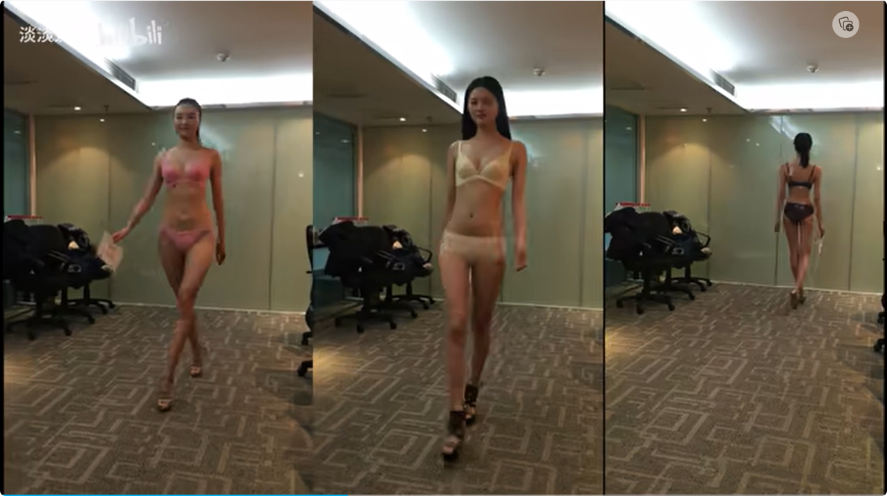 B站:模特经纪公司内部面试视频