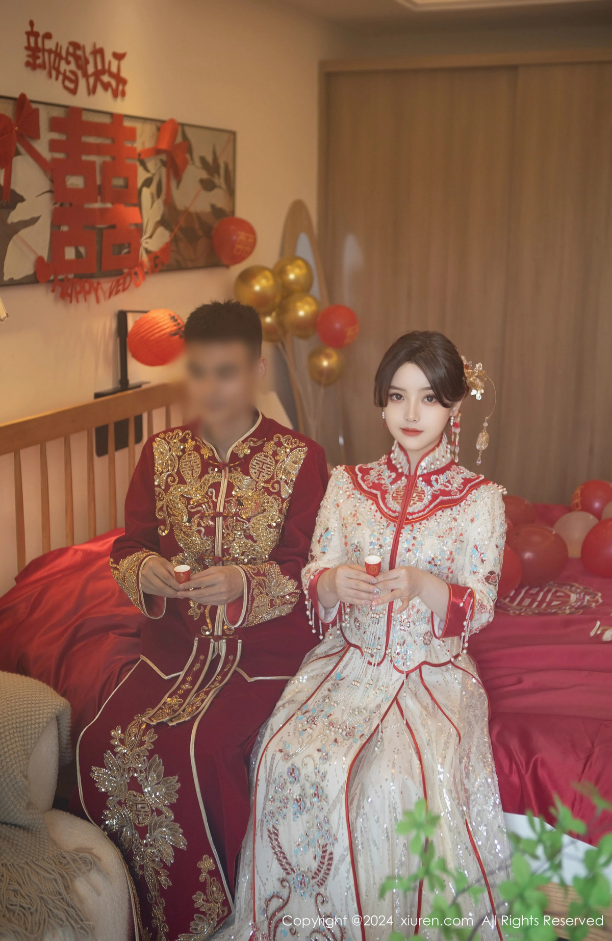 「求出处」近期热传新娘禾服新婚照片居然是… 秀人网套图